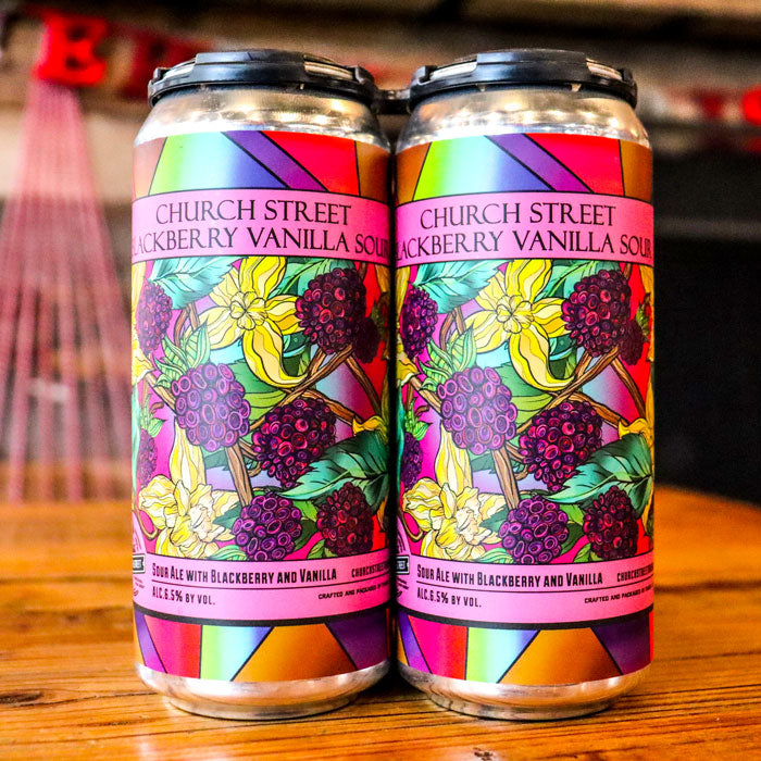 Church Street Blackberry and Vanilla Sour Ale 16 FL. OZ. 4PK Cans