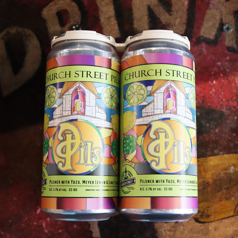 Church Street Pils Pilsner w/Yuzu, Meyer Lemon, & Lime 16 FL. OZ. 4PK Cans