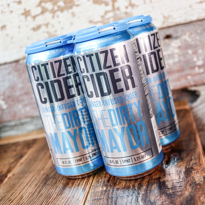 Citizen Cider The Dirty Mayor Ginger-Infused Cider 16 FL. OZ. 4PK Cans