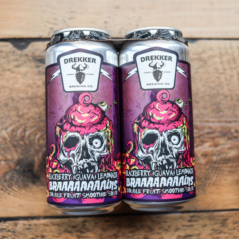 Drekker Braaaaaaains Blackberry Guava Lemonade Double Fruited Sour 16 FL. OZ. 4PK Cans