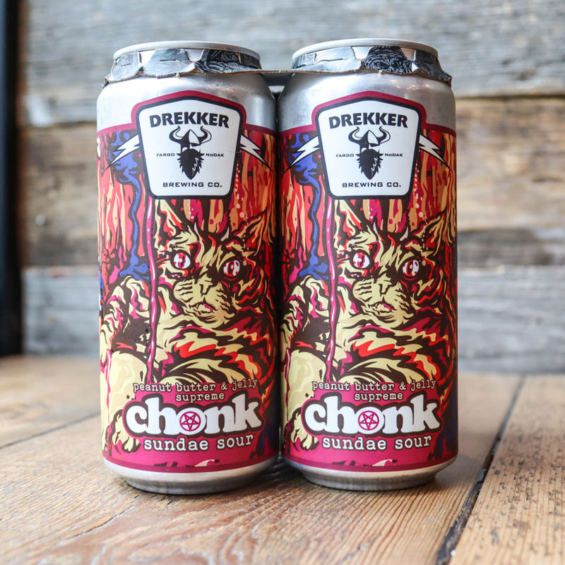 Drekker Chonk Peanut Butter Jelly Supreme Sour Ale 16 FL. OZ. 4PK Cans