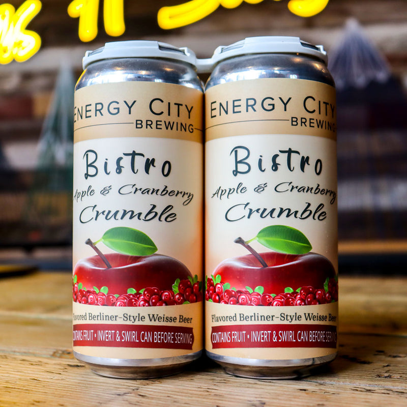 Energy City Bistro Crumble Apple & Cranberry Berliner Weisse 16 FL. OZ. 4PK Cans