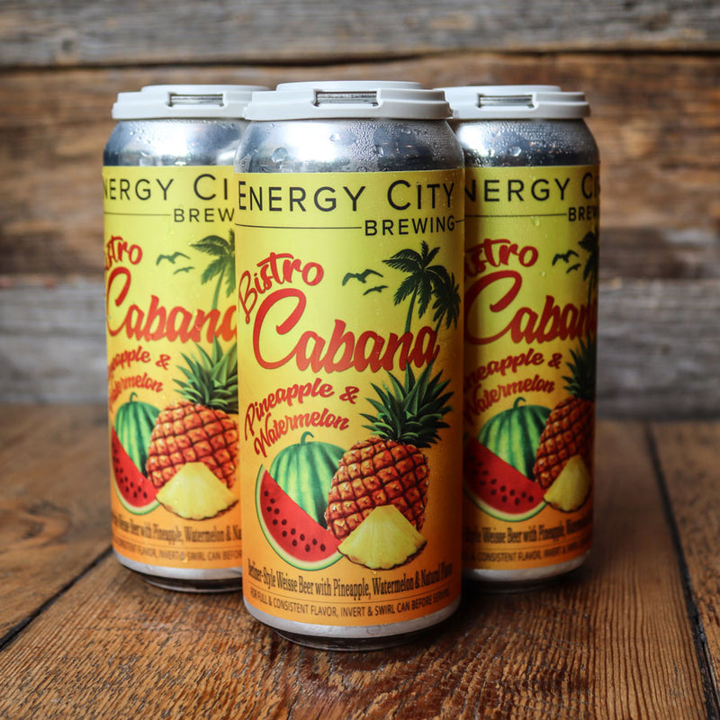 Energy City Bistro Cabana Pineapple And Watermelon Berliner Weisse 16 FL. OZ. 4PK Cans