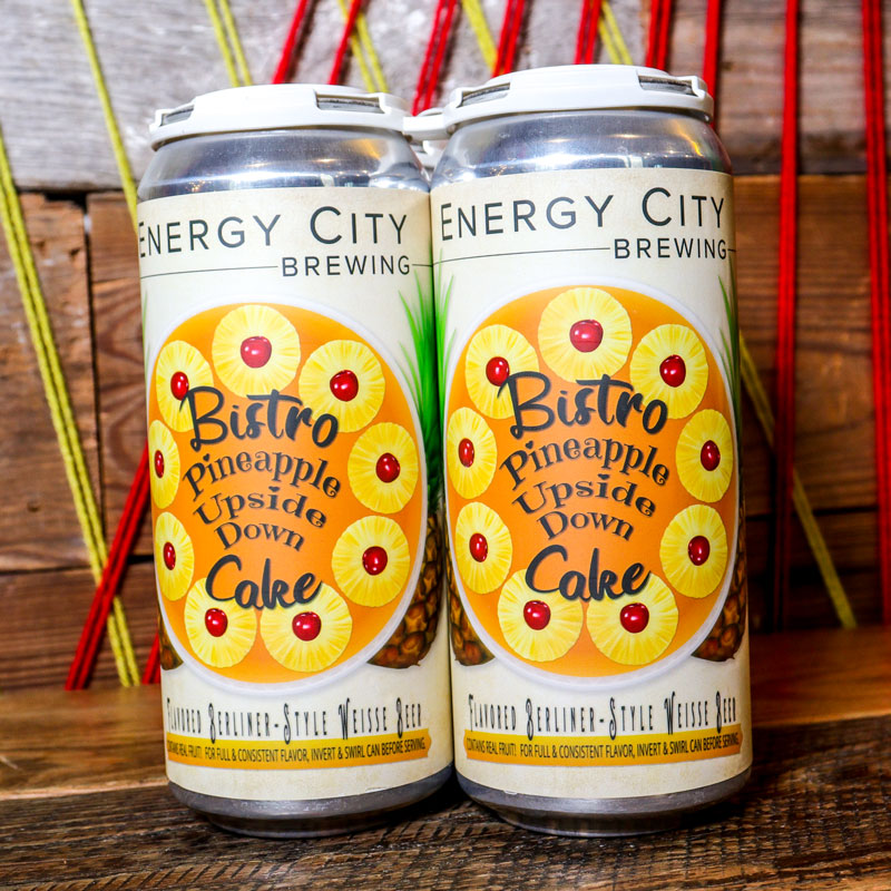 Energy City Bistro Pineapple Upside Down Cake Berliner Style Weisse Beer 16 FL. OZ. 4PK Cans