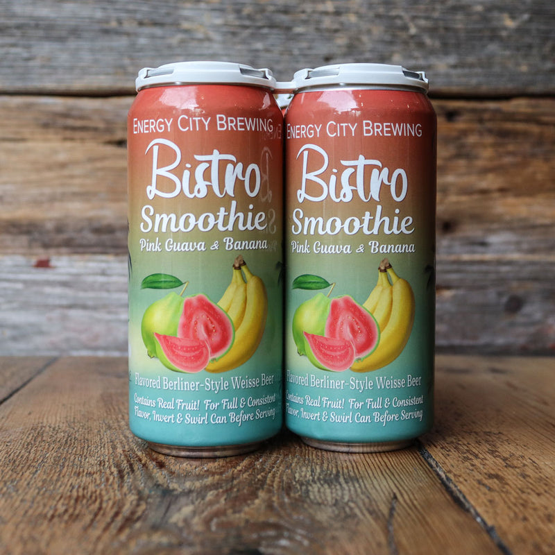 Energy City Bistro Smoothie Pink Guava Banana Berliner Weisse 16 FL. OZ. 4PK Cans