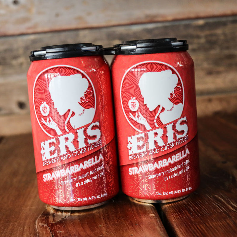 Eris Strawbarbarella Strawberry Rhubarb Hard Cider 12 FL. OZ. 4PK Cans