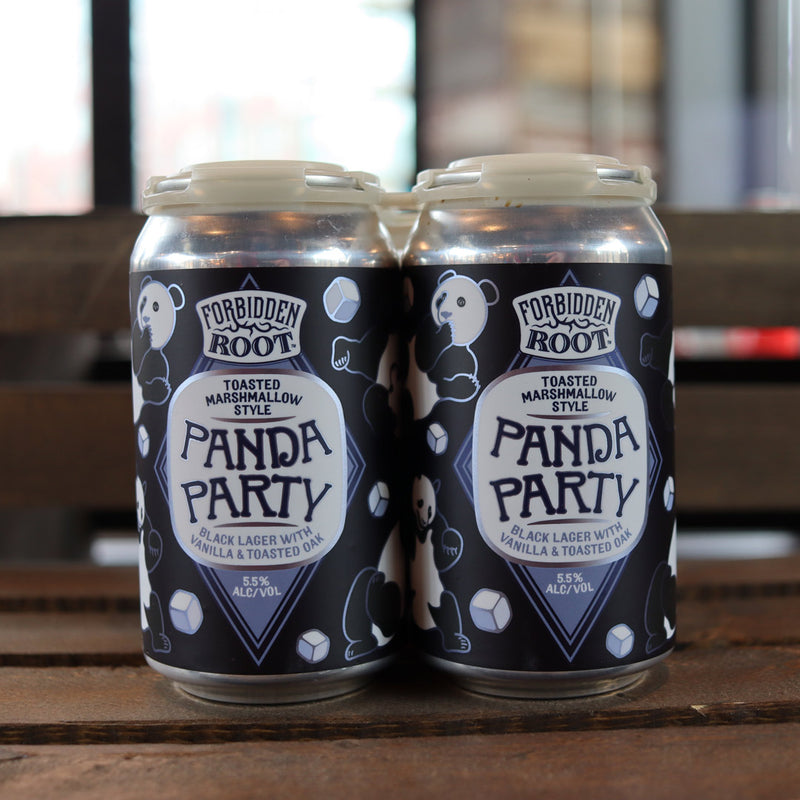 Forbidden Root Panda Party Black Lager w/Vanilla & Toasted Oak 12 FL. OZ. 4PK Cans