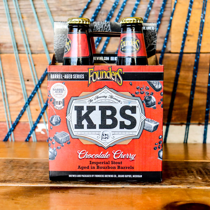 Founders KBS Chocolate Cherry BBA Imperial Stout 12 FL. OZ. 4PK