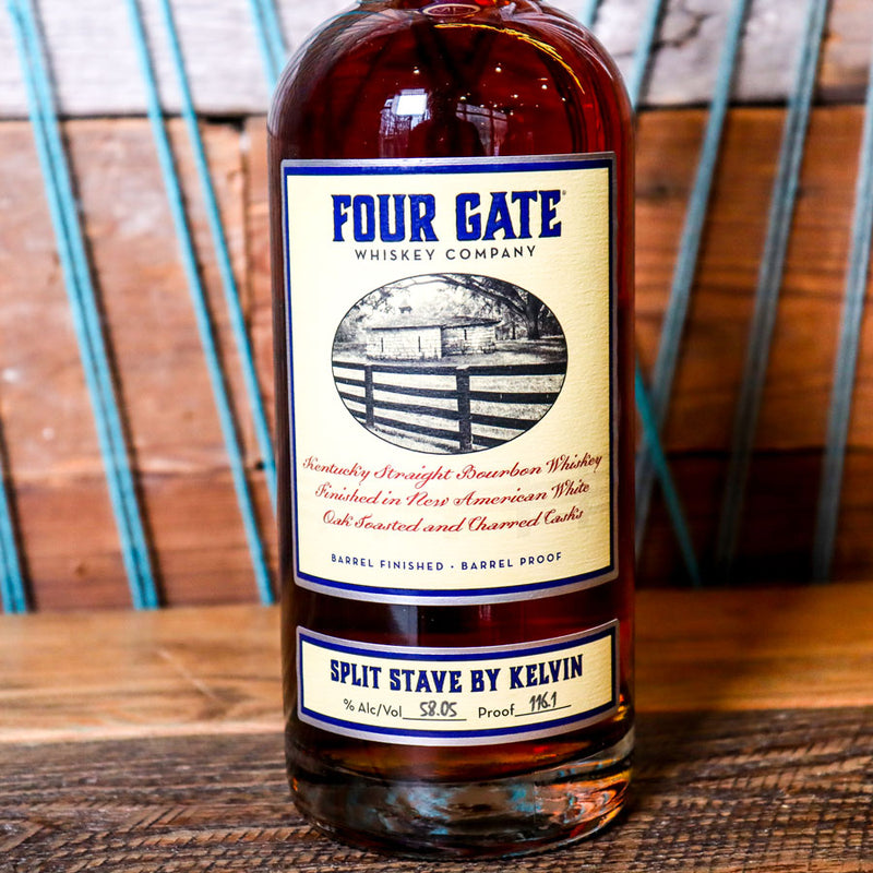 Four Gate Spilt Stave By Kelvin Bourbon Whiskey 750ml.