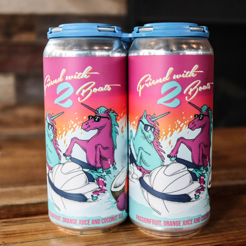 Pipeworks Friend With 2 Boats Passionfruit Orange Juice And Coconut Ale 16 FL. OZ. 4PK Cans