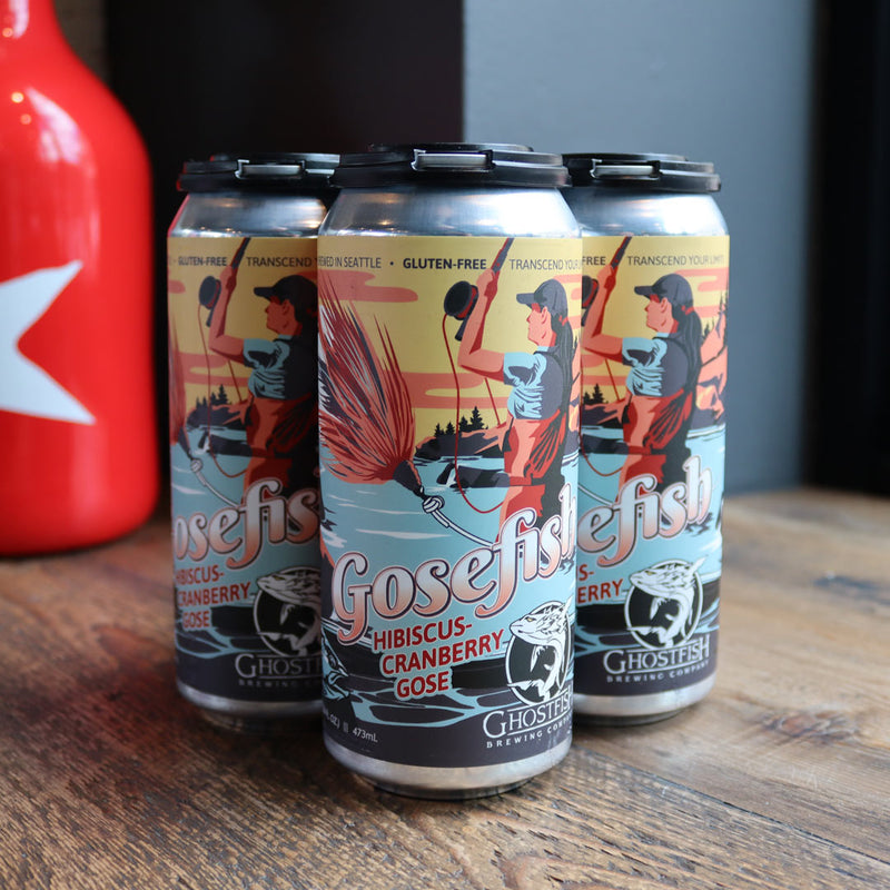 Ghostfish Gosefish Gluten Free Hibiscus Cranberry Gose 16 FL. OZ. 4PK Cans