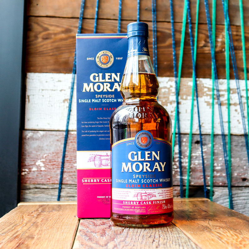 Glen Moray Speyside Single Malt Scotch Whisky Sherry Cask Finish 750ml.