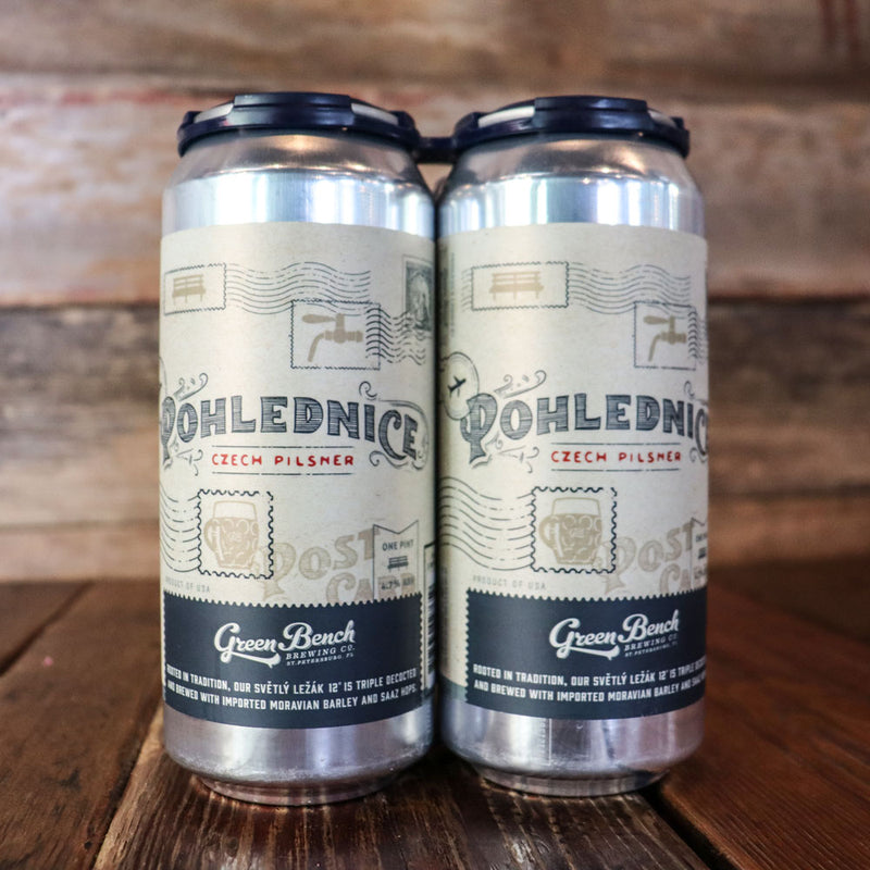 Green Bench Pohlednice Czech Pilsner 16 FL. OZ. 4PK Cans