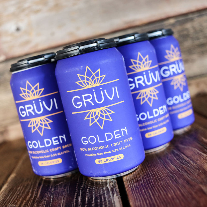Gruvi Non Alcoholic Golden Craft Brew 12 FL. OZ. 6PK Cans