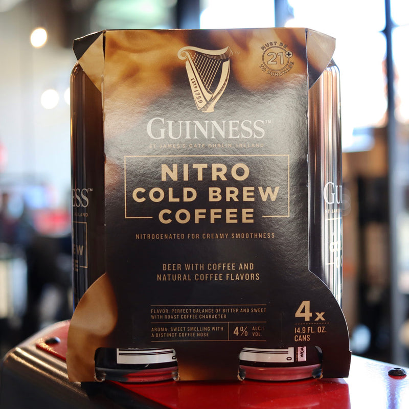 Guinness Nitro Cold Brew Coffee Stout w/Coffee 14.9 FL. OZ. 4PK Cans