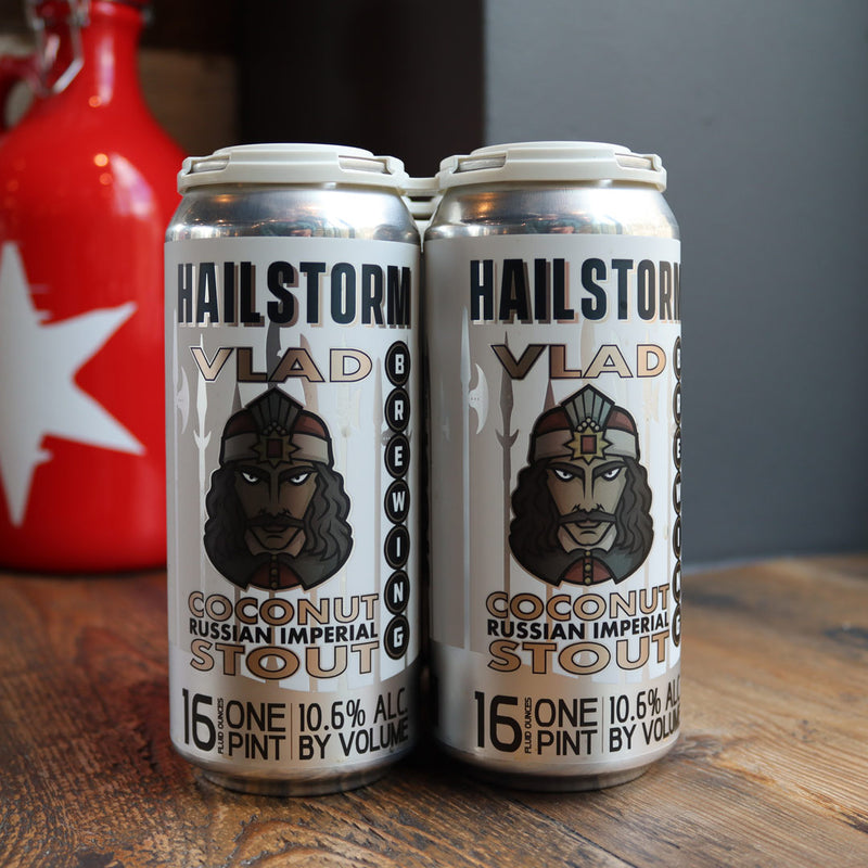 Hailstorm Coconut Vlad Russian Imperial Stout w/Coconut 16 FL. OZ. 4PK Cans