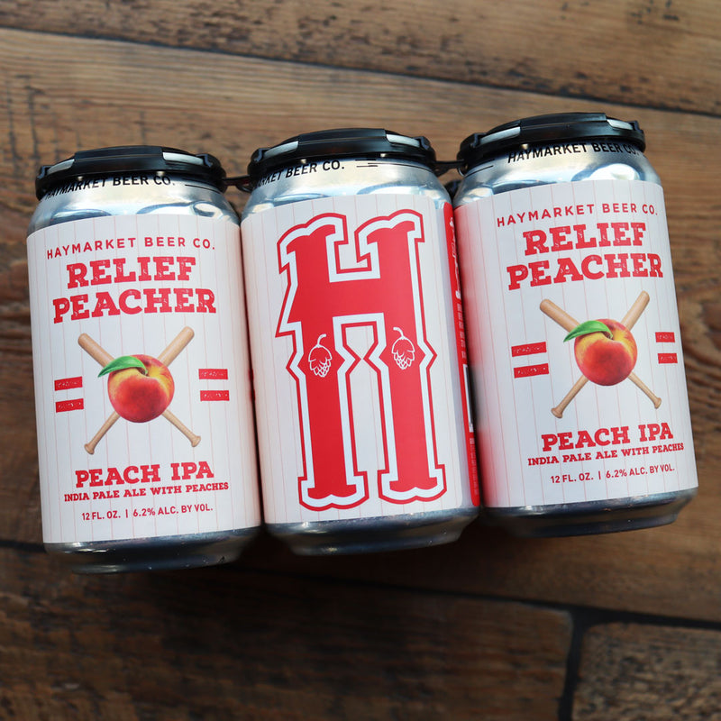 Haymarket Relief Peacher Peach IPA 12 FL. OZ. 6PK Cans