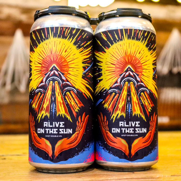 Hidden Hand Alive On The Sun Hazy DIPA 16 FL. OZ. 4PK Cans