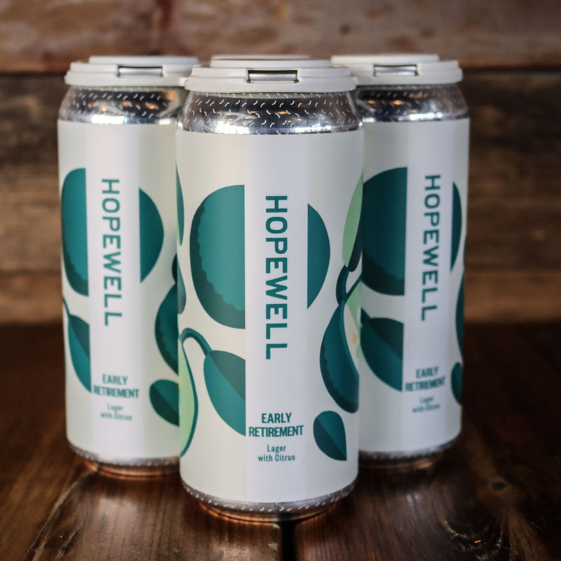 hopewell With Cruz Blanca Early Retirement Lager 16 FL. OZ. 4PK Cans