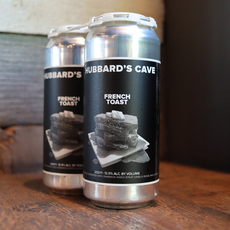 Hubbard's Cave French Toast Imperial Stout w/Cinnamon, Maple Syrup, & Vanilla 16 FL. OZ. 2PK Cans