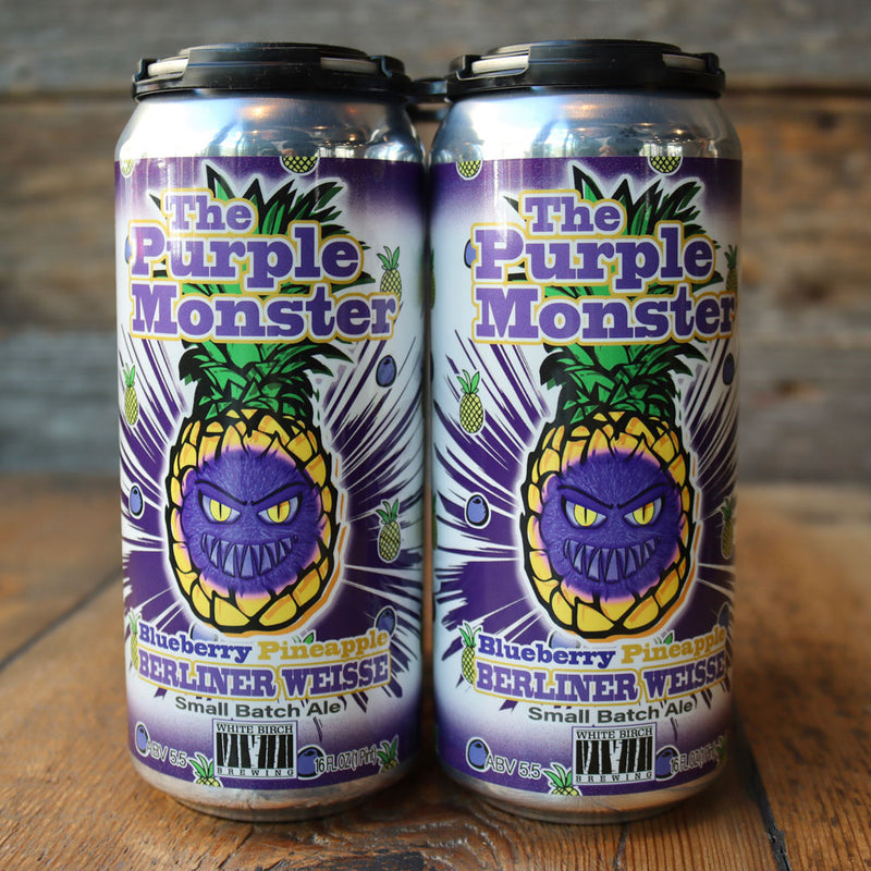 White Birch The Purple Monster Berliner Weisse w/Blueberry & Pineapple 16 FL. OZ. 4PK Cans