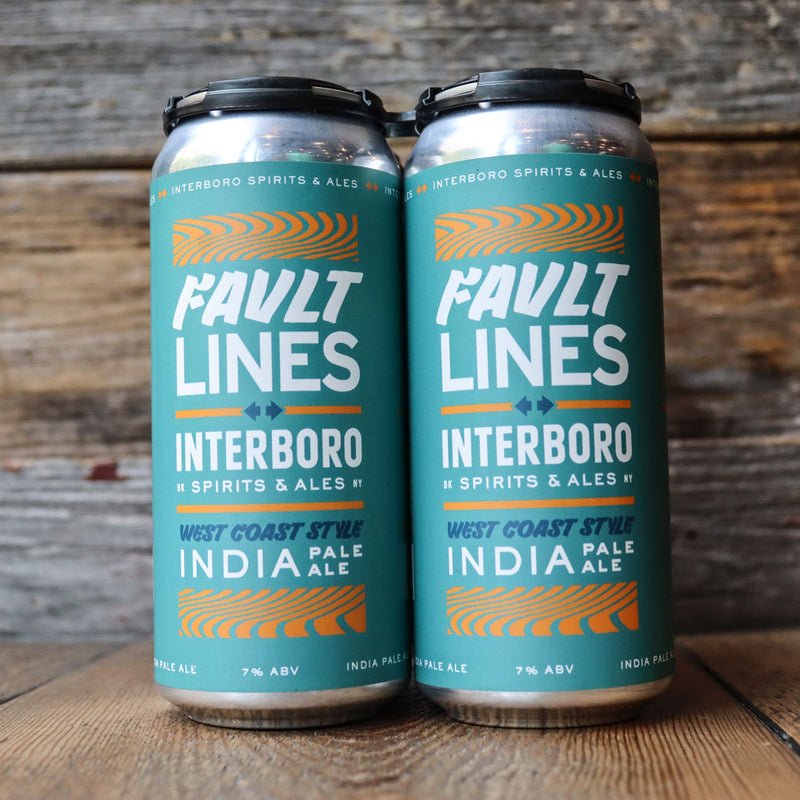 Interboro Fault Lines West Coast IPA 16 FL. OZ. 4PK Cans