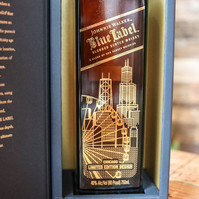 Johnnie Walker Blue Label CHICAGO Edition Scotch Whiskey 750ml.