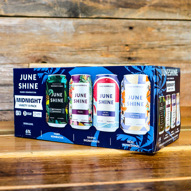 June Shine Midnight Variety Hard Kombucha 12 FL. OZ. 8PK Cans