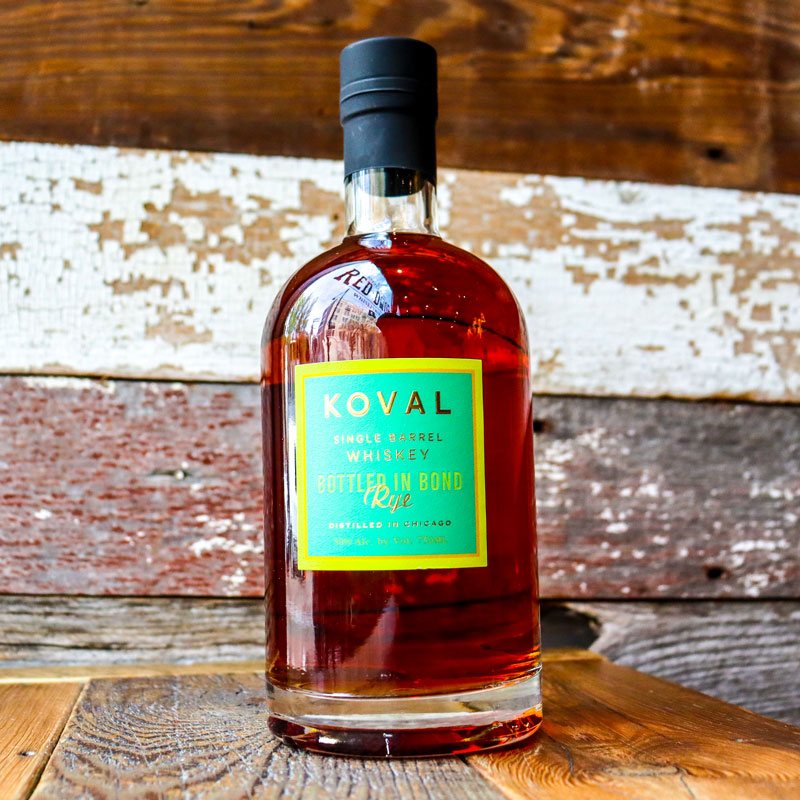 Koval Single Barrel Bottled In Bond Rye Whiskey 750ml.