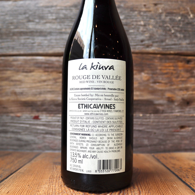 La Kiuva Vin Rouge de Vallee Italy 750ml