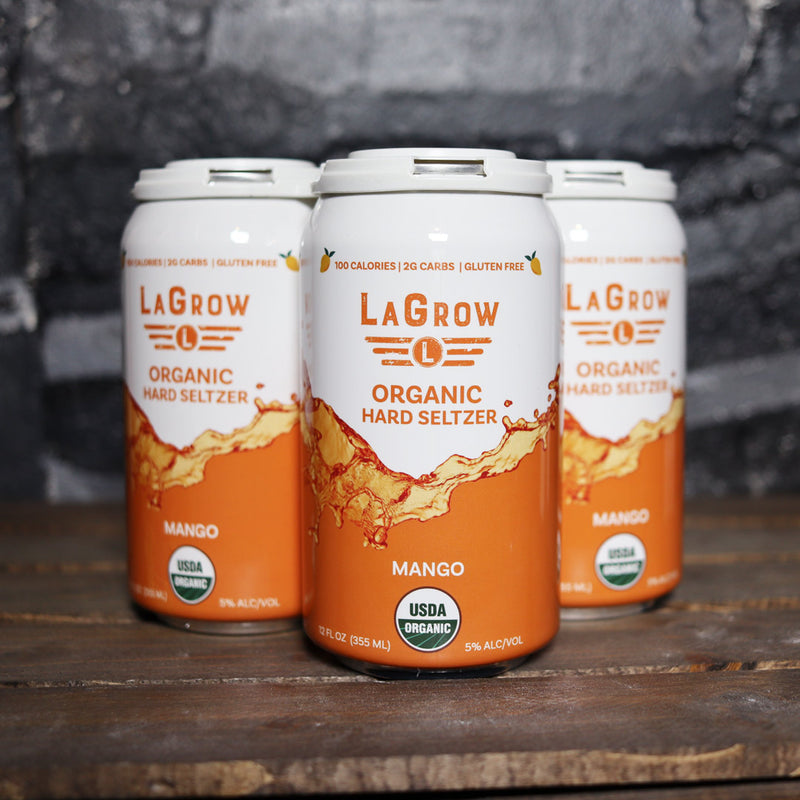 LaGrow Organic Mango Hard Seltzer 12 FL. OZ. 4PK Cans