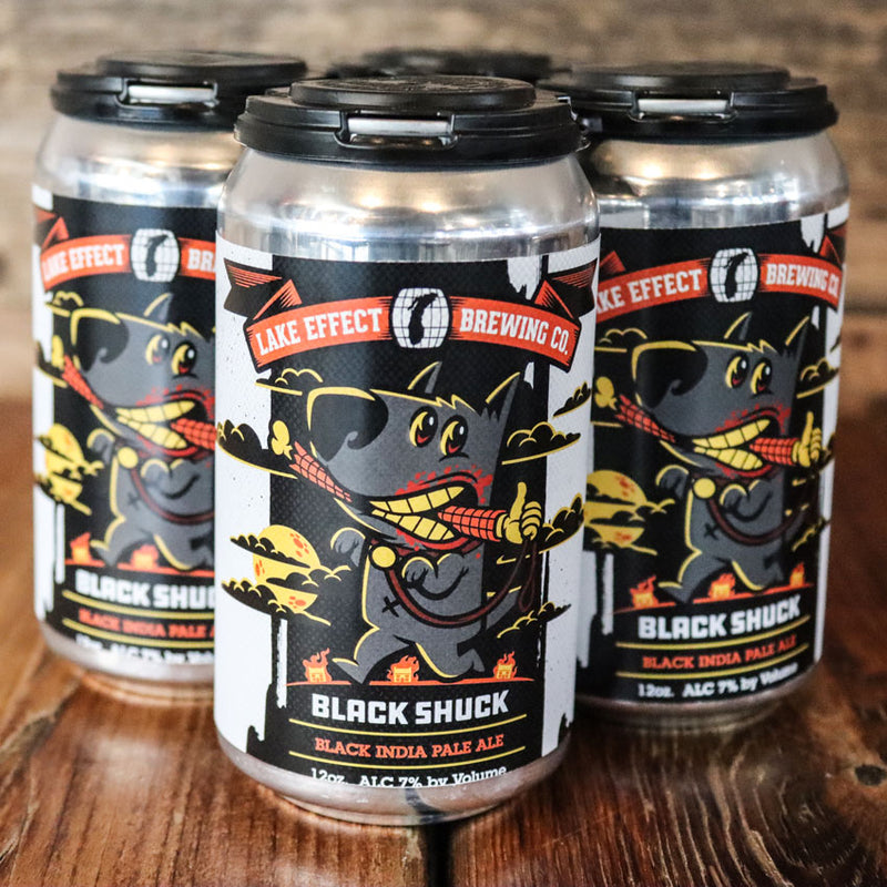 Lake Effect With Bold Dog Black Shuck Black IPA 12 FL. OZ. 4PK Cans