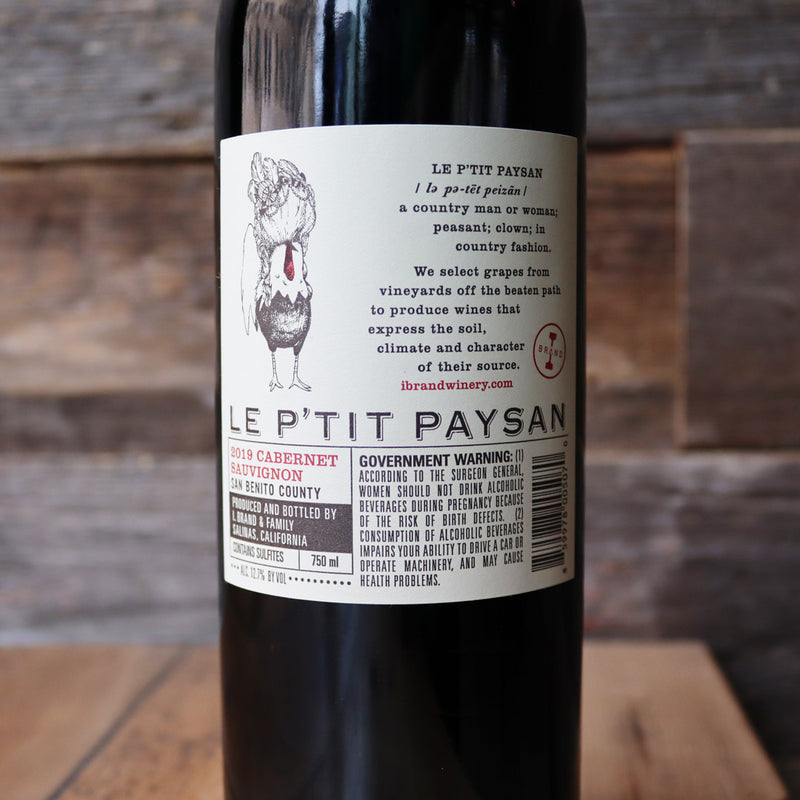 Le P'tit Paysan Cabernet Sauvignon California 750ml. Le P'tit Paysan Cabernet Sauvignon California 750ml.