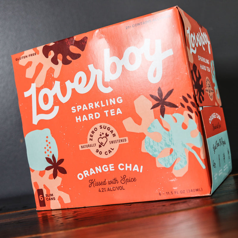 Loverboy Sparkling Hard Tea Orange Chai 12 FL. OZ. 6PK Cans
