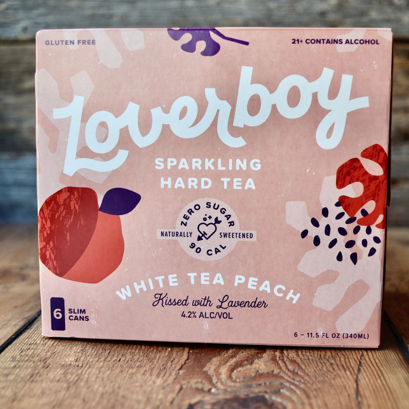 Loverboy Sparkling Hard Tea White Tea Peach 12 FL. OZ. 6PK Cans