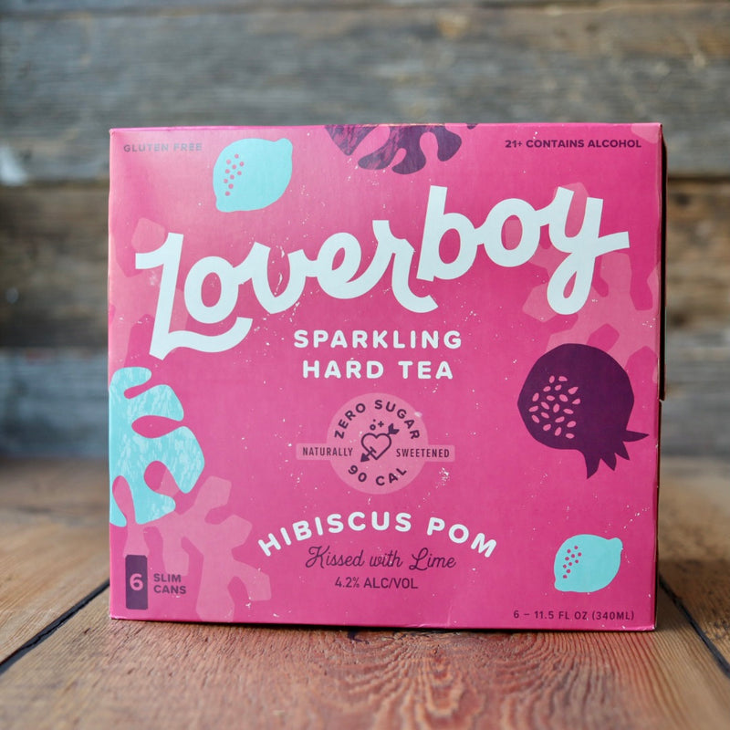 Loverboy Sparkling Hard Tea Hibiscus Pom 12 FL. OZ. 6PK Cans
