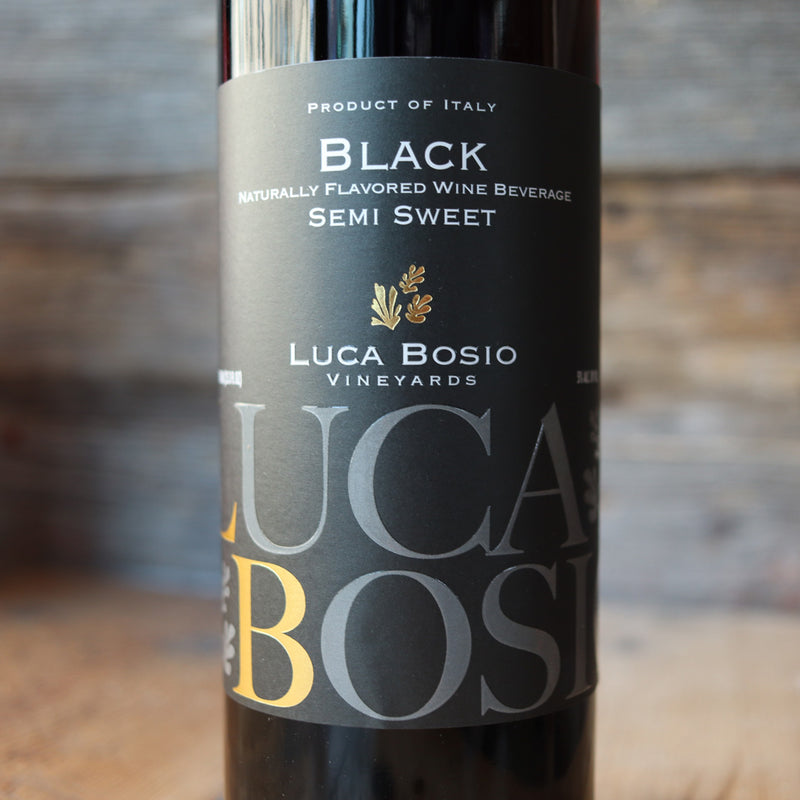 Luca Bosio Black Semi Sweet Red Blend Italy 750ml.