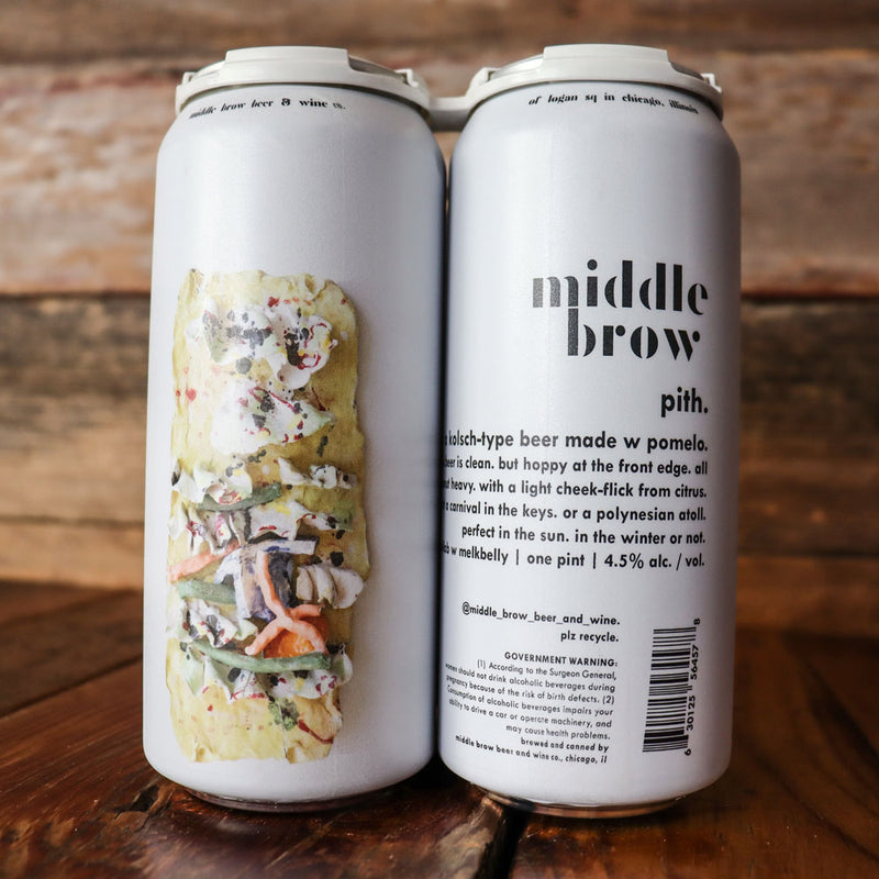 Middle Brow Pith Dry-Hopped Kolsch 16 FL. OZ. 4PK Cans