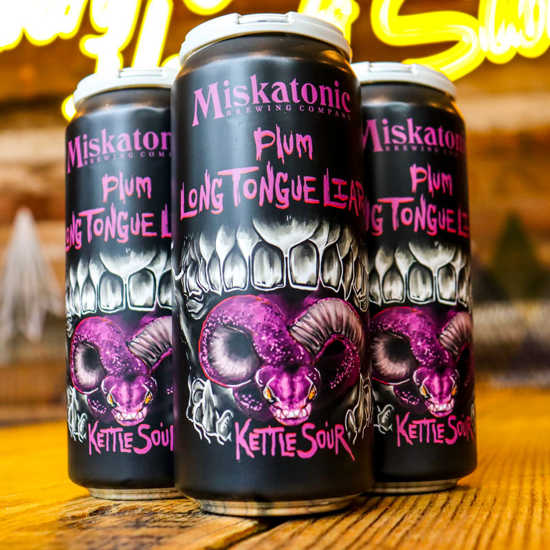 Miskatonic Plum Long Tongue Liar Kettle Sour 16 FL. OZ. 4PK Cans