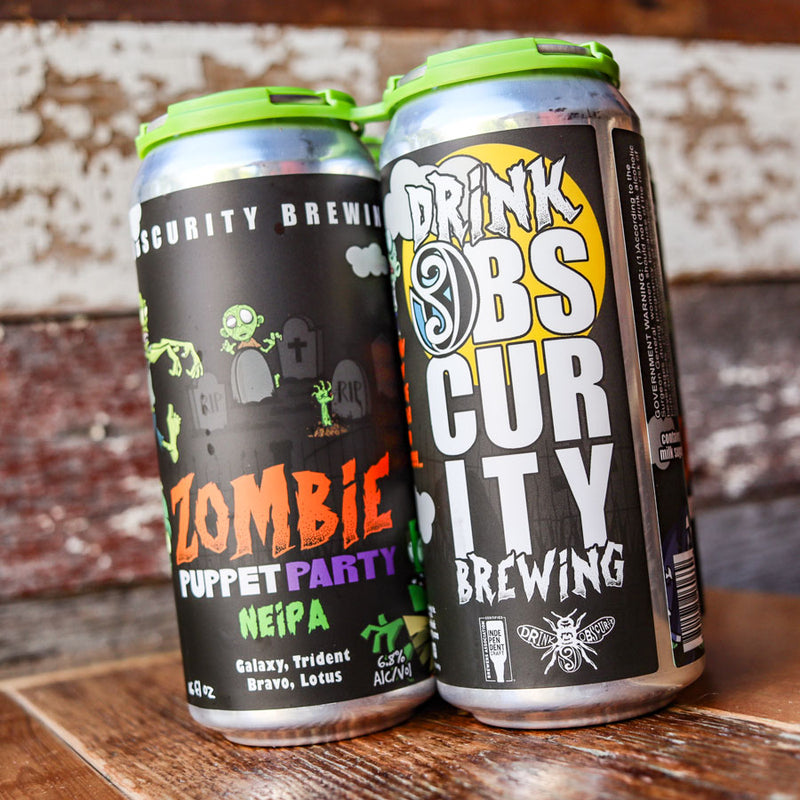 Obscurity Zombie Puppet Party NEIPA 16 FL. OZ. 4PK Cans