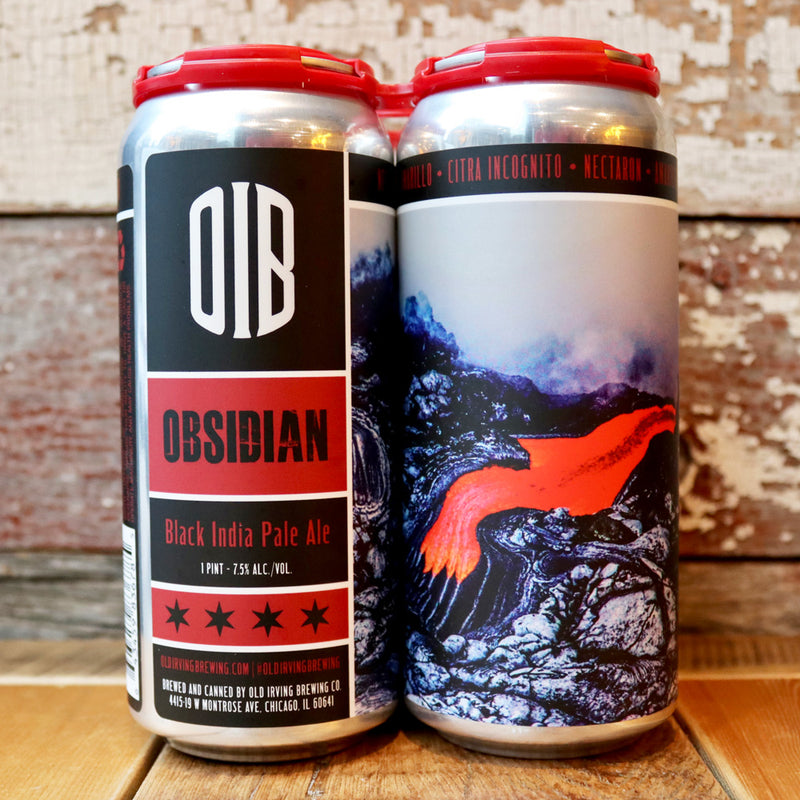 Old Irving Obsidian Black IPA 16 FL. OZ. 4PK Cans