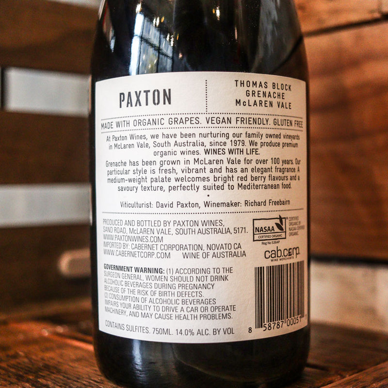 Paxton Thomas Block Grenache Australia 750ml