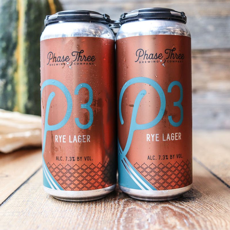 Phase Three P3 Rye Lager 16 FL. OZ. 4PK Cans