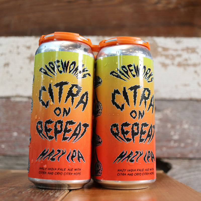 Pipeworks Citra On Repeat Hazy IPA 16 FL. OZ. 4PK Cans