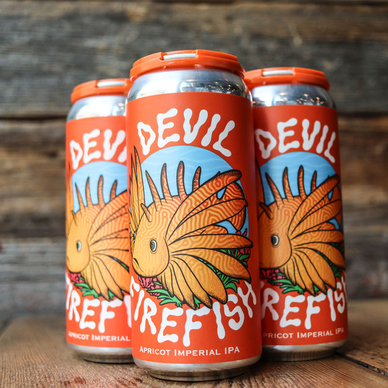 Pipeworks Devil Firefish Apricot Imperial IPA 16 FL. OZ. 4PK Cans