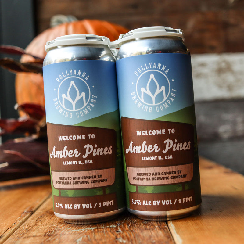 Pollyanna Amber Pines Amber Ale 16 Fl. OZ. 4PK Cans