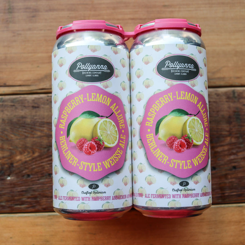 Pollyanna Raspberry-Lemon Allure Berliner-Style Weisse 16 FL. OZ. 4PK Cans