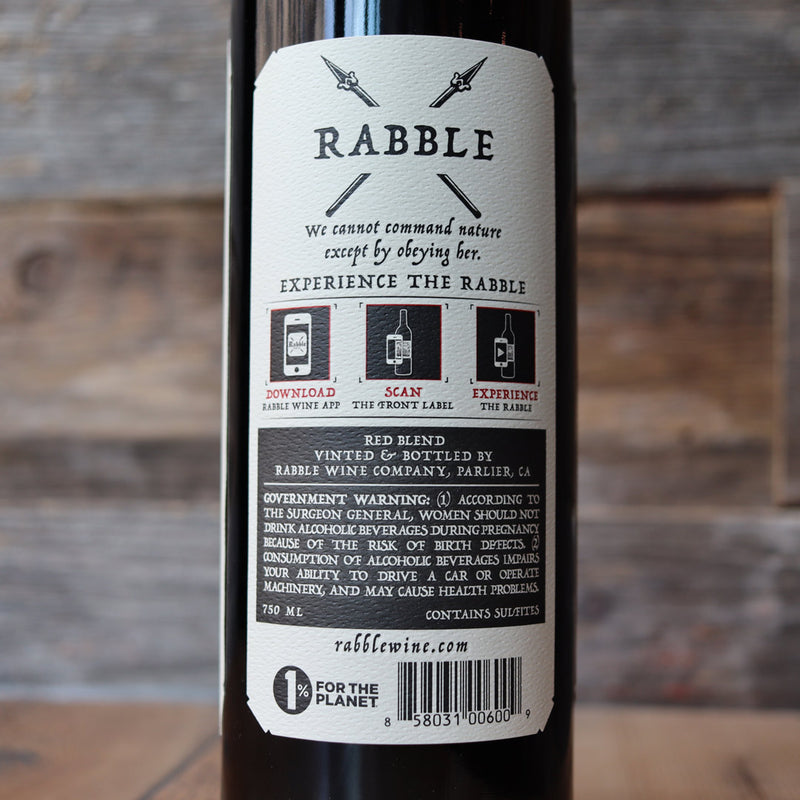 Rabble Red Blend Paso Robles California 750ml.