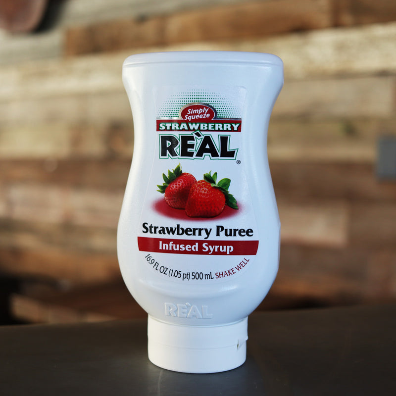 REAL Strawberry Puree Infused Syrup 16.9 FL. OZ.