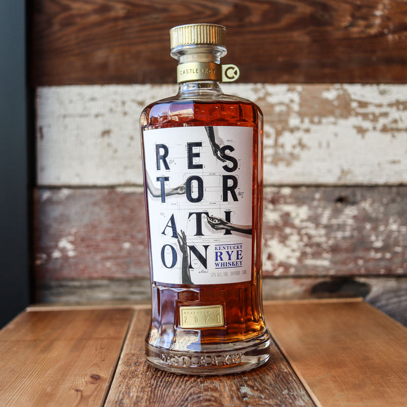 Castle And Key Restoration Rye Whiskey 750ml.